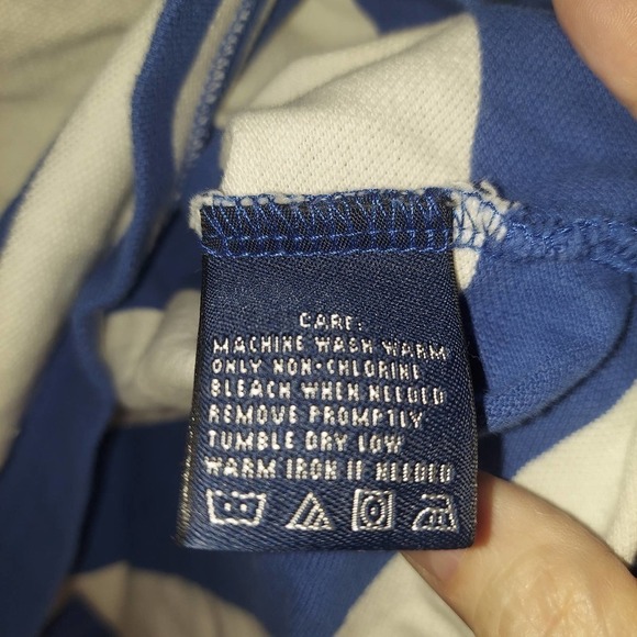 Ralph Lauren Sport Classic Fit Blue/White Striped Polo, Large - Picture 3 of 9